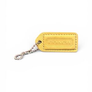 Coach Yellow Leather Hangtag